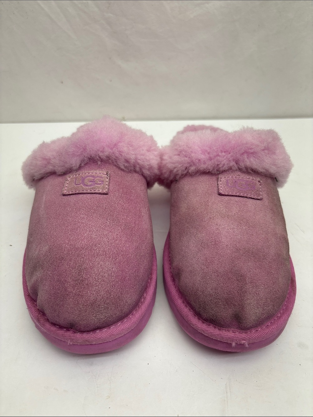 UGG Pink Shearling Slippers, SZ 7 women’s
